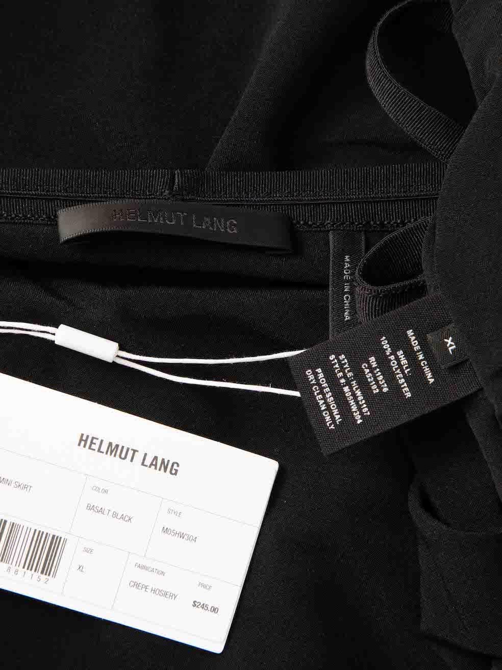 Helmut Lang Women's Black Strap Twist Accent Mini Skirt 2