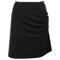 Helmut Lang Minifalda de tirantes negra con detalles retorcidos para mujer