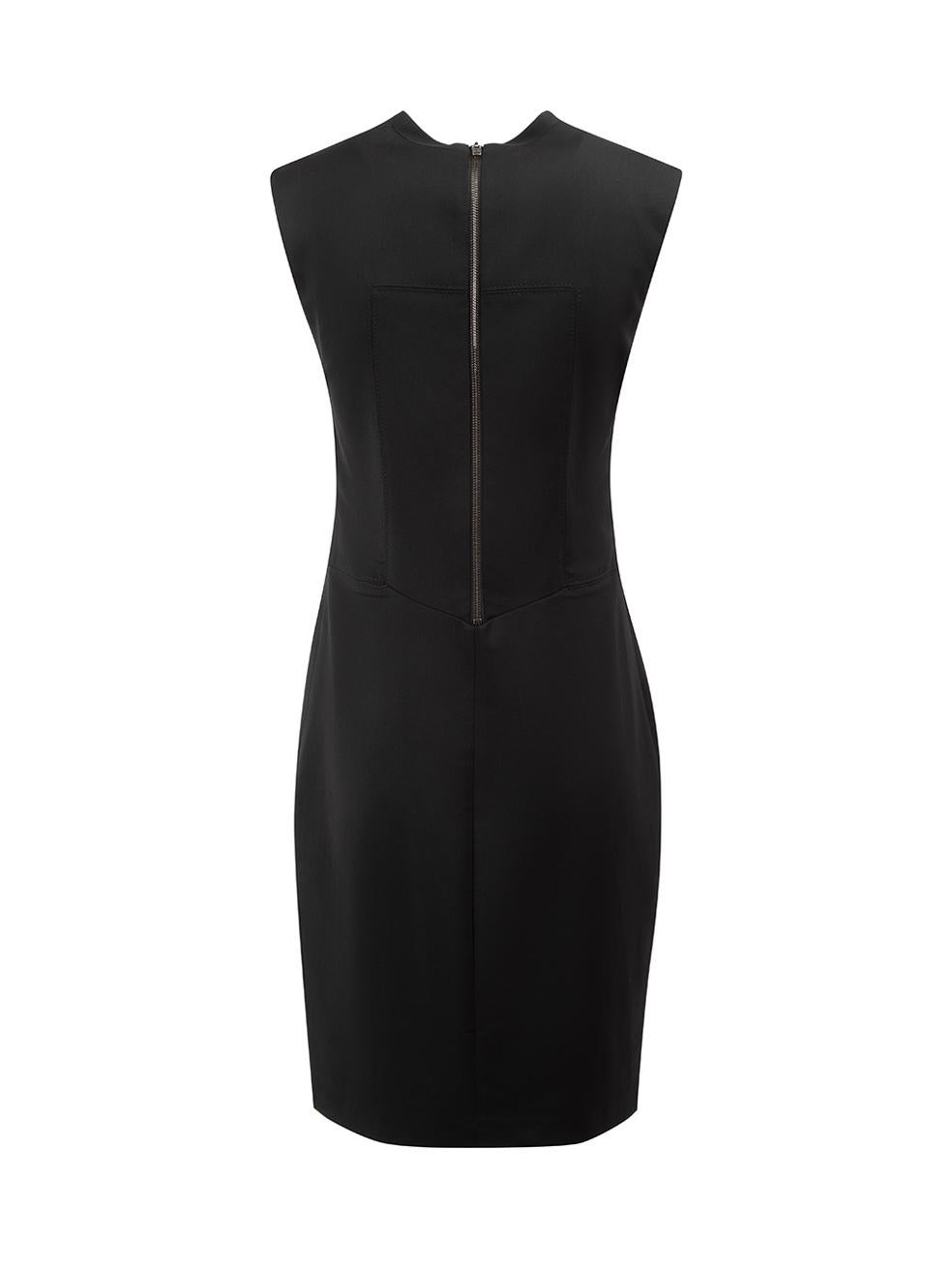 Helmut Lang Women's Black V Neck Sleeveless Mini Dress In Good Condition In London, GB