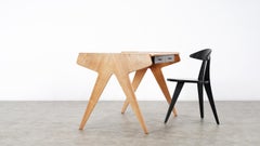 Helmut Magg, 2 Sided Bookshelf Desk, 1950 for WK Möbel, Germany in Cherrywood