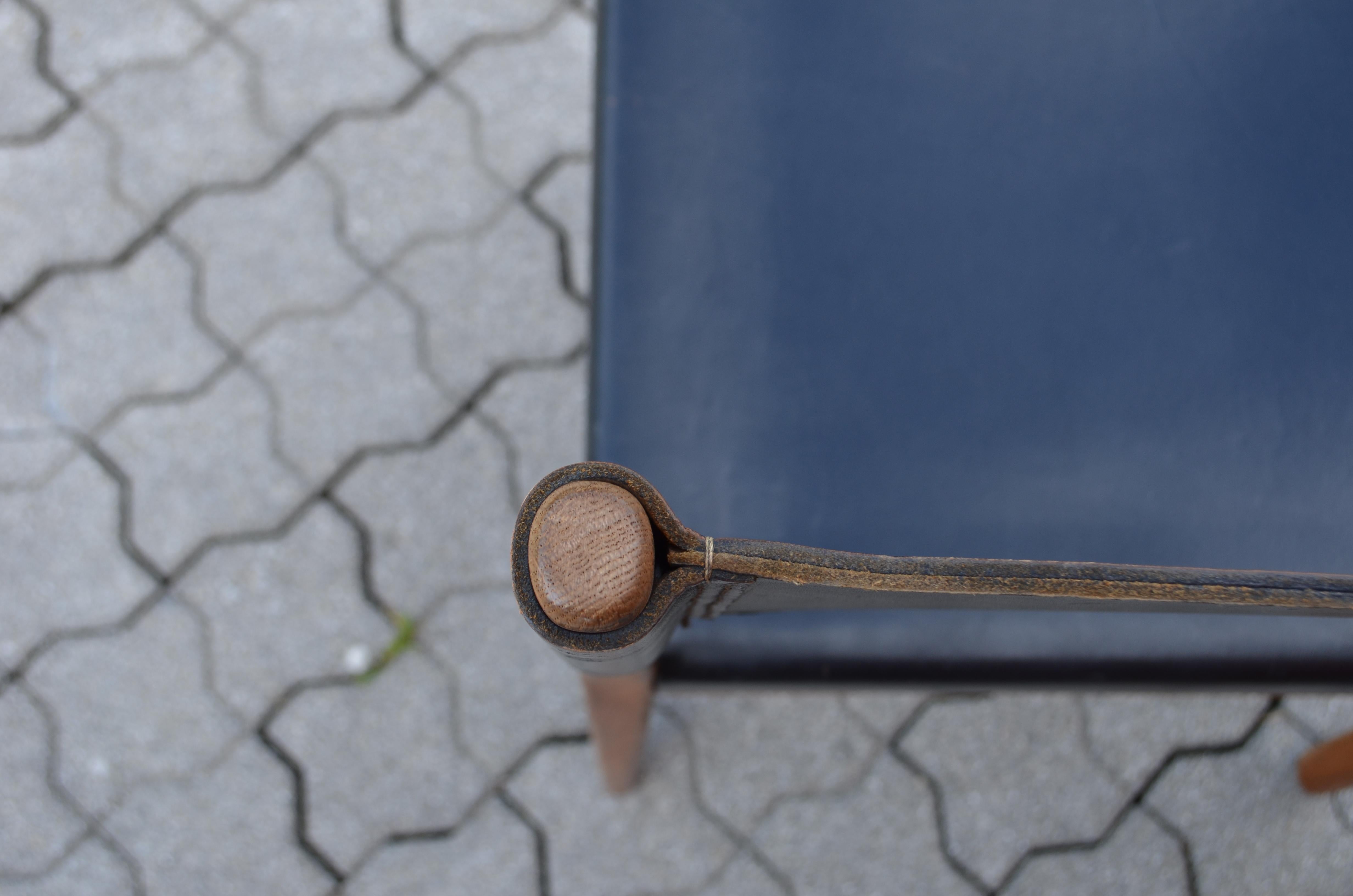 Helmut Magg Mid Century Model 3024 Oak Leather Dining Chair Deutsche Werkstätten For Sale 6