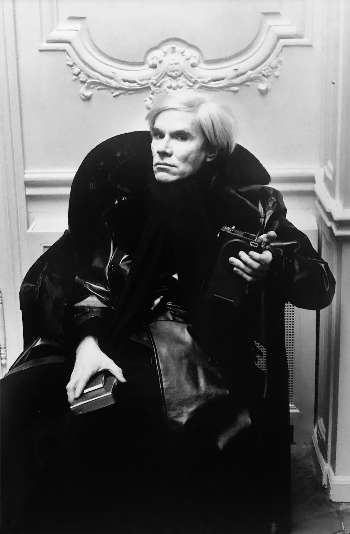 Black and White Photograph Helmut Newton - Andy Warhol, Paris, 1975