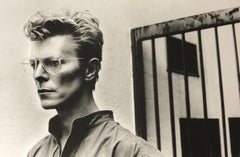 "David Bowie Jail Cell, Monaco, 1983" Retro Silver Gelatin by Helmut Newton