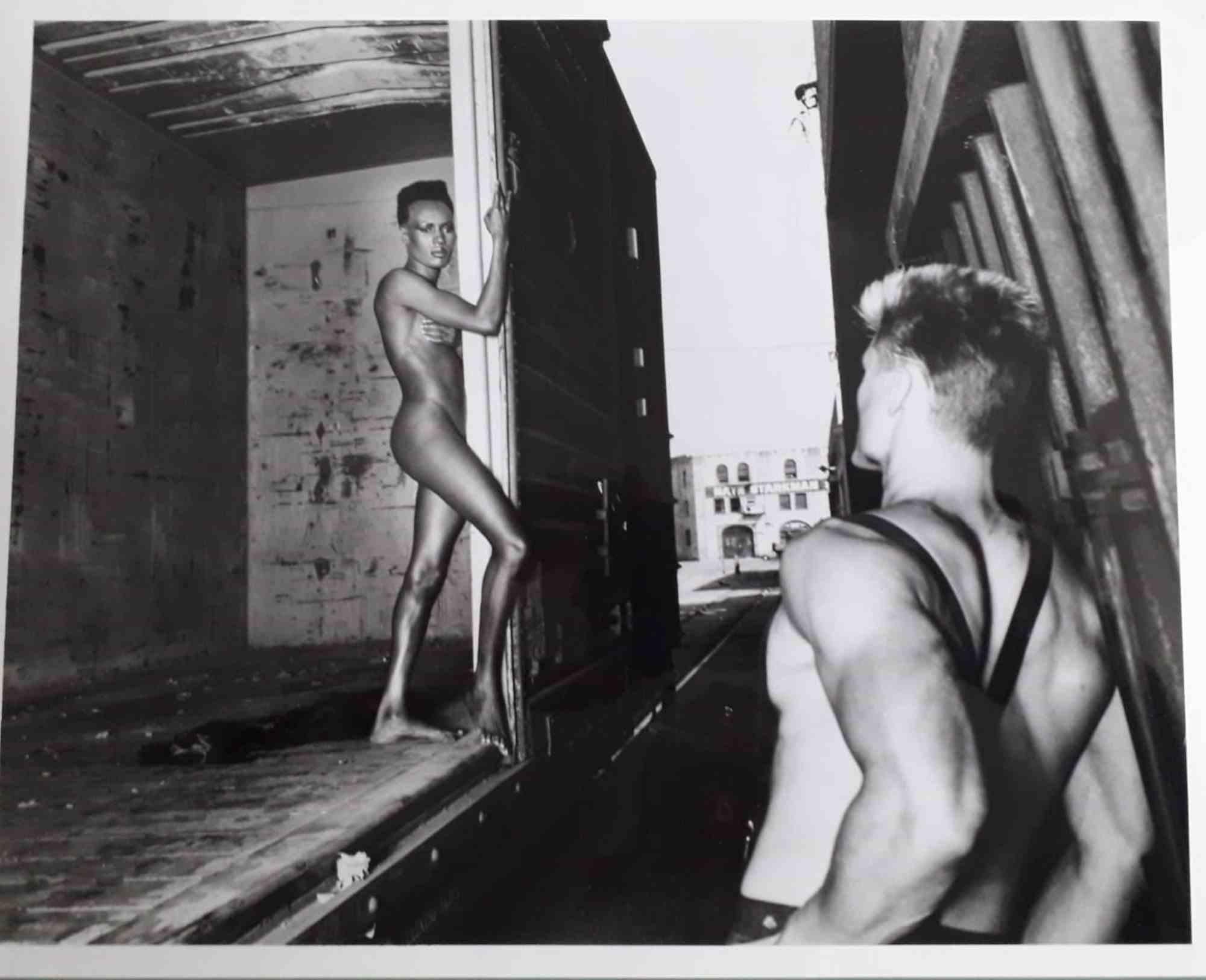 Grace Jones para Playboy por Helmut Newton - Fotografía de época - 1985