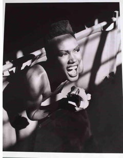 Grace Jones for Playboy by Helmut Newton - Vintage Photograph - 1985