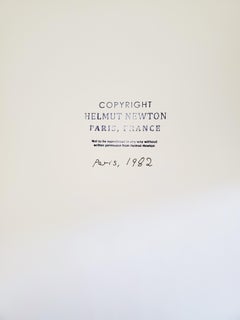 Helmut Newton, 'Big Nude III: Henrietta', Signed Original Silver Gelatin Print