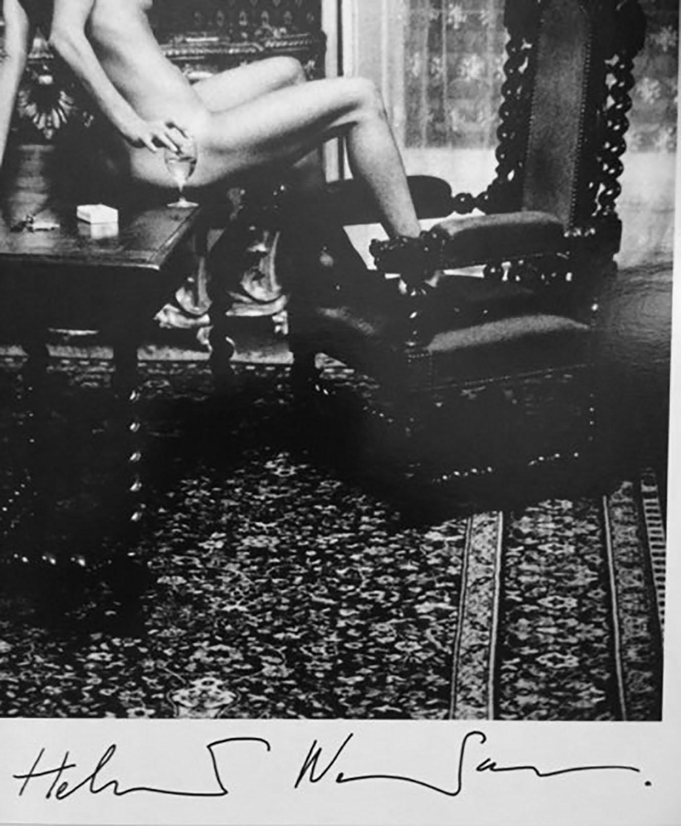 Helmut Newton, Charlotte Rampling à l'Hôtel Nord Pinus, Arles, France, signé 1
