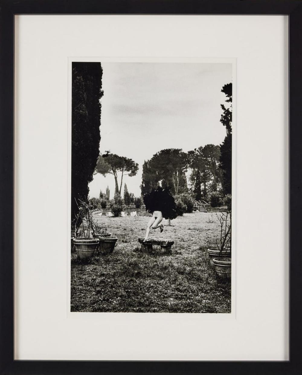 Helmut Newton Nude Photograph - HELMUT NEWTON, IN A GARDEN NEAR ROME, 1977 - HAND SIGNED FROM SPECIAL COLLECTION