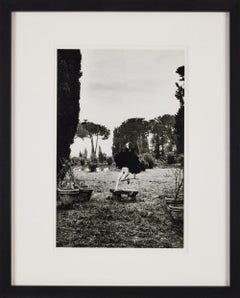 HELMUT NEWTON, IN A GARDEN NEAR ROME, 1977 - HAND SIGNED FROM SPECIAL COLLECTION