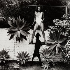 Helmut Newton, 'Raquel Welch in her backyard, Beverly Hills', 1980 