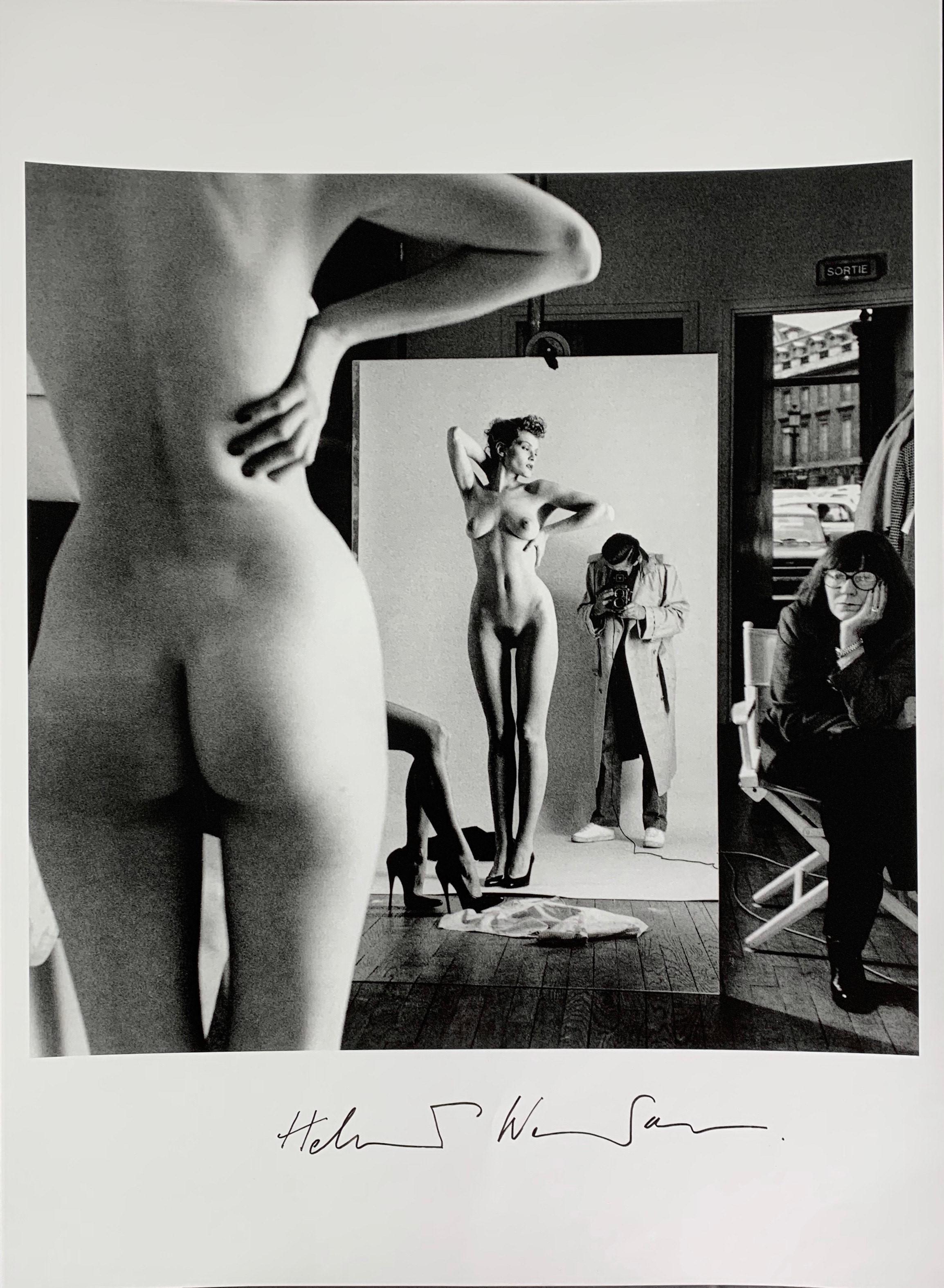 HELMUT NEWTON (1920–2004)
Self Portrait with Wife and Model, 1981
Silver gelatin print
Sheet: 20.1 x 16.1
Signed margin recto, stamped with date inscription verso
Acquired directly from artists former manager and producer of the works, Norman