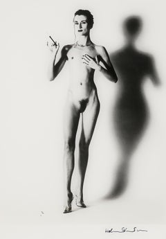 Vintage Helmut Newton Violetta with Monocle (signed Helmut Newton Big Nude)