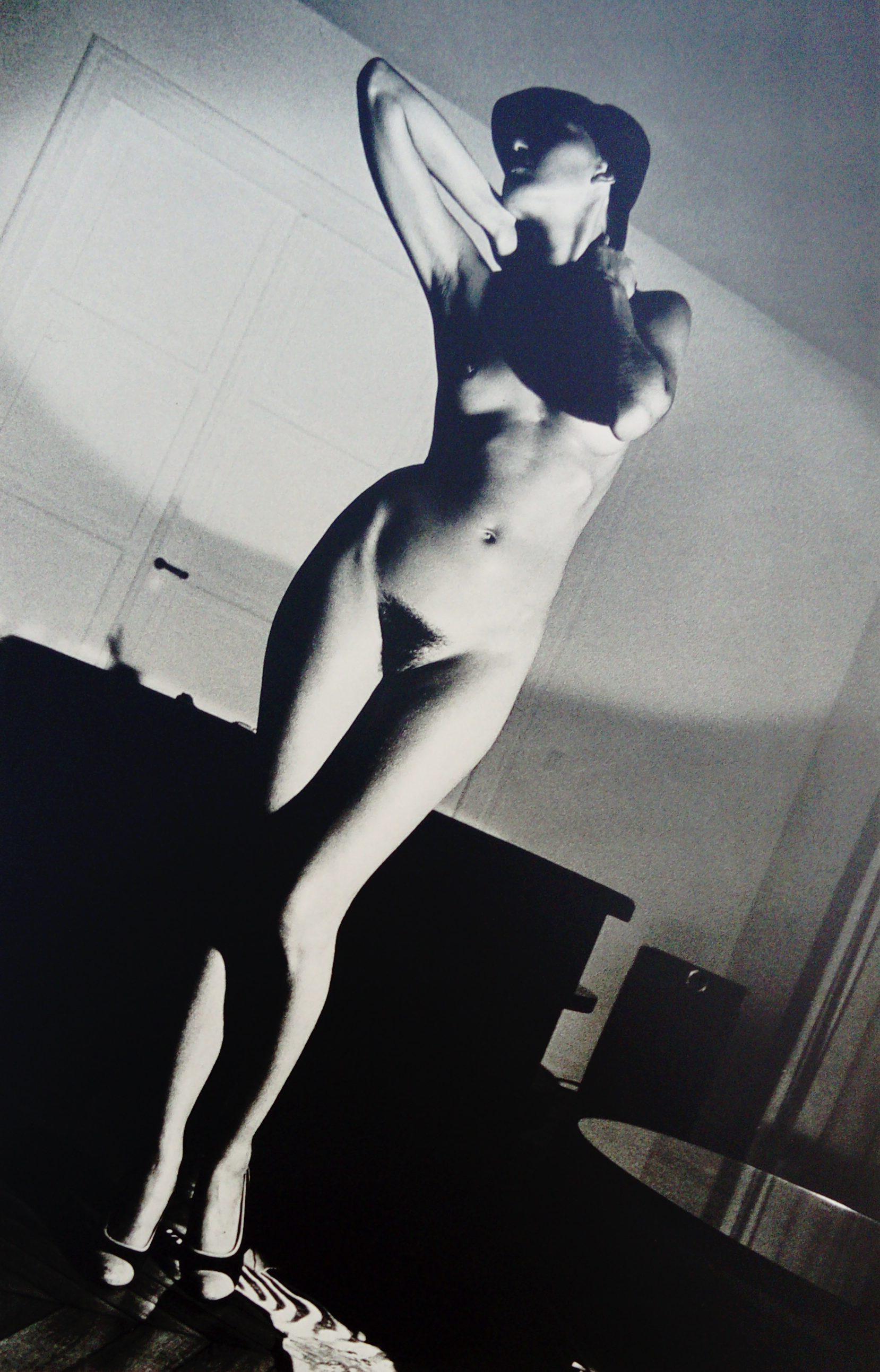Helmut Newton Black and White Photograph - In my apartment