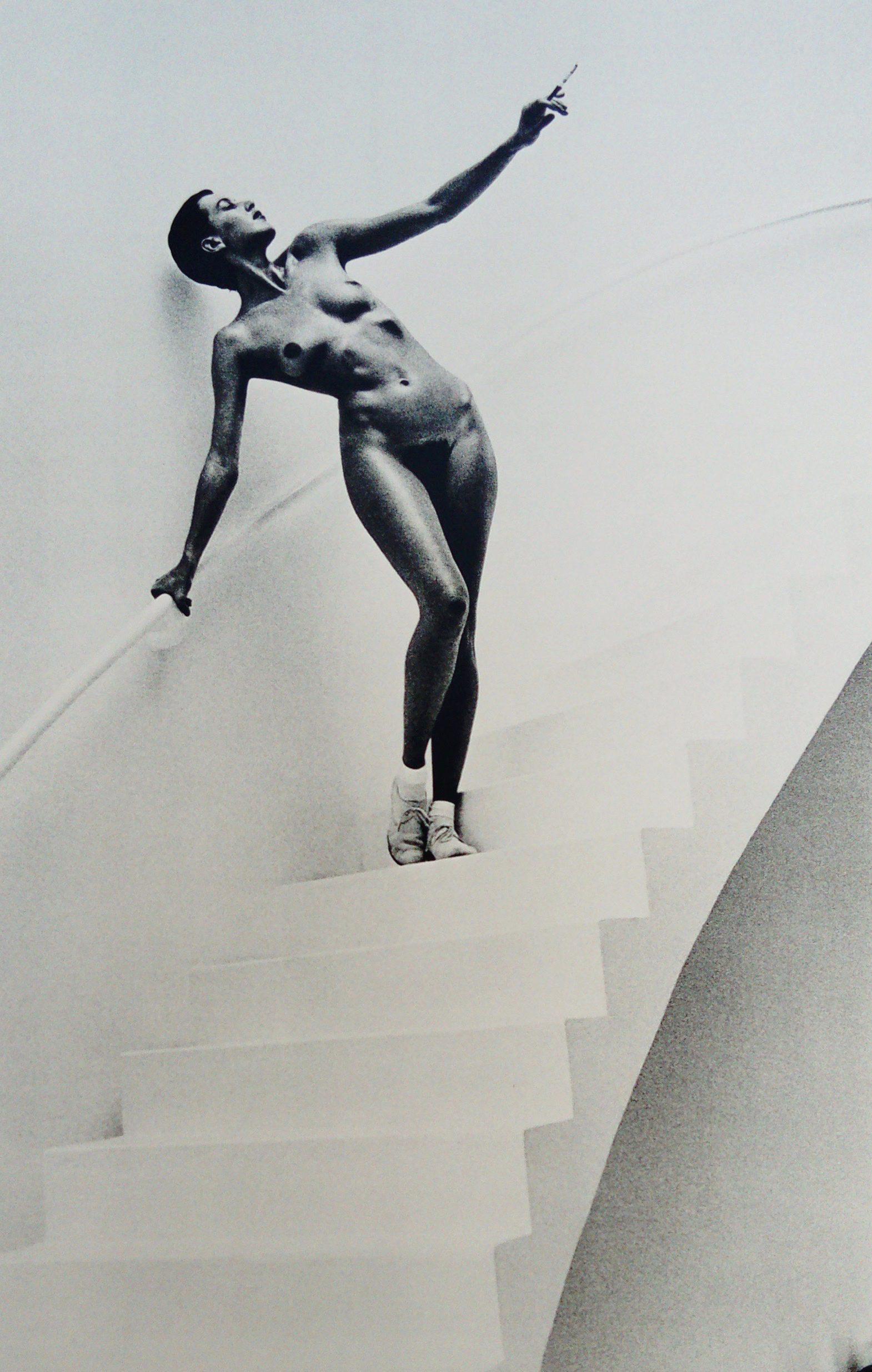 Helmut Newton Black and White Photograph - In my studio