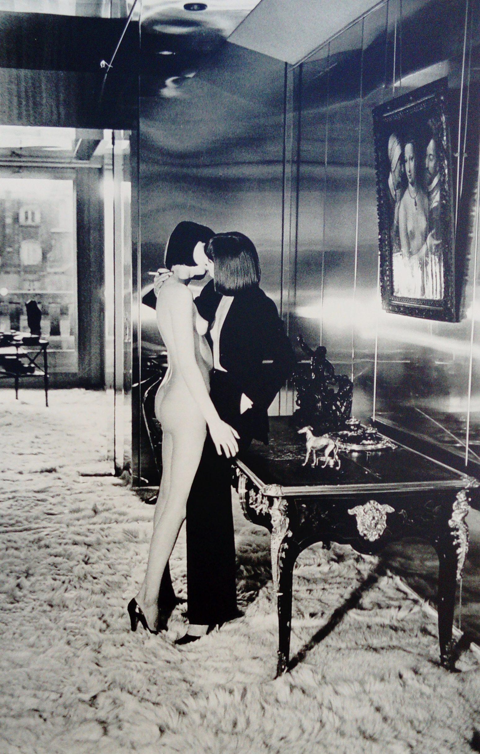 Helmut Newton Black and White Photograph - Mannequins, Quai d'Orsay I