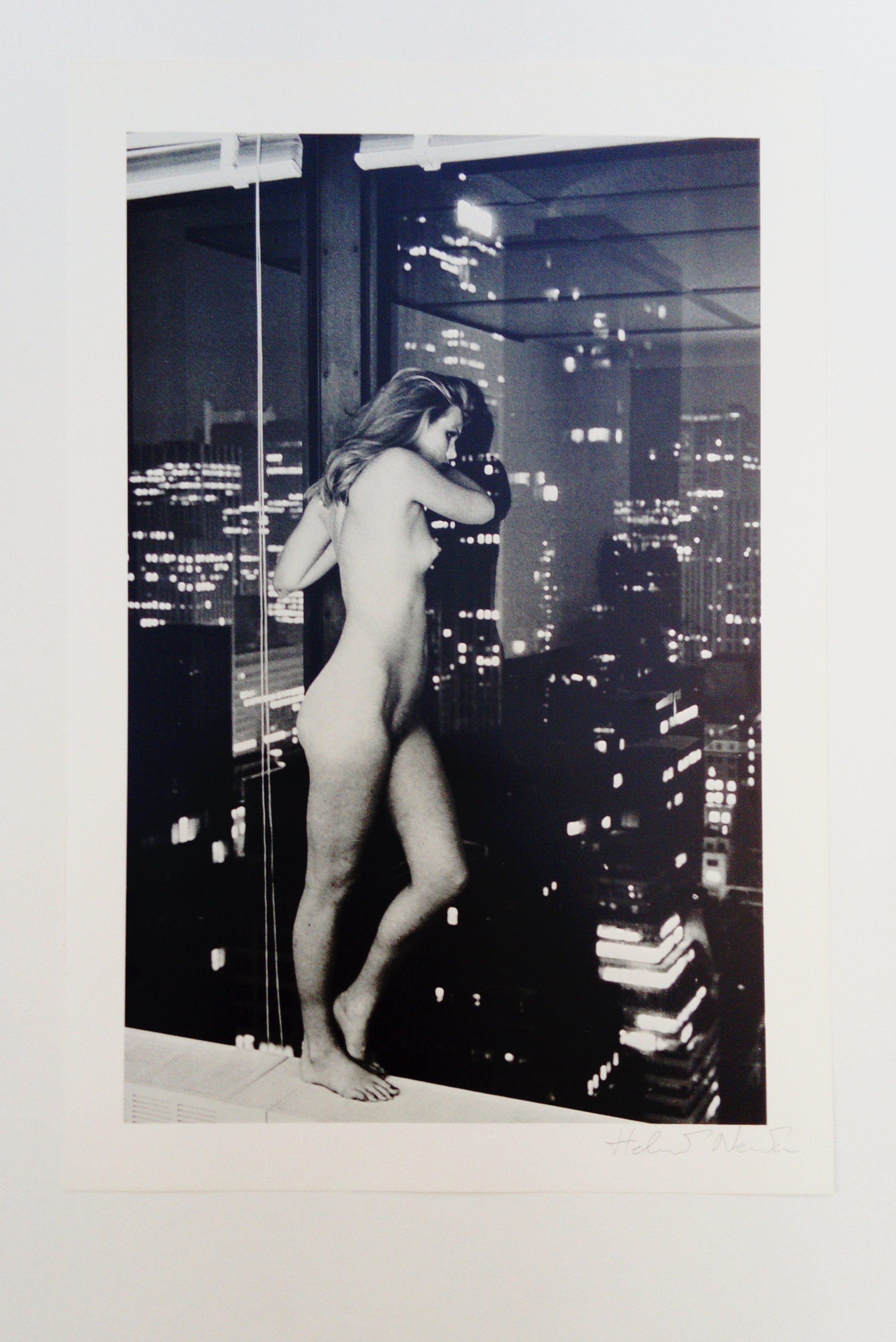 Patti Hansen over Manhattan - Photograph by Helmut Newton