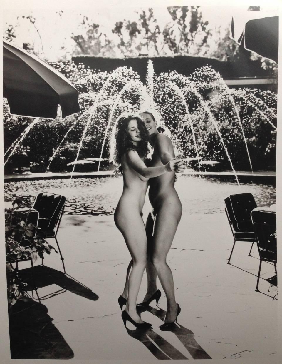 Helmut Newton Nude Photograph - Pool Girls 1991 - Red & Debra