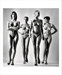 Sie Kommen (Naked) c: 1981 - 40" x 48" Signed/Printed by Helmut Newton 1988