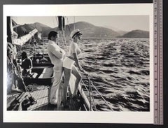 Winnie On Deck, Cannes 1975, Original Silver Gelatin Print by Helmut Newton
