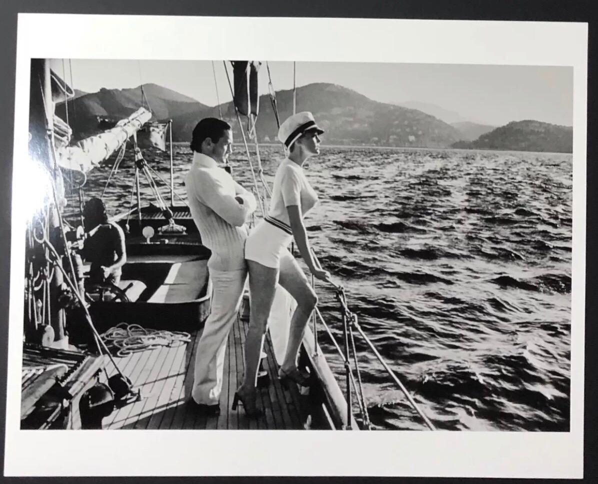 Winnie On Deck, Cannes 1975, Original Silver Gelatin Print by Helmut Newton  For Sale 1