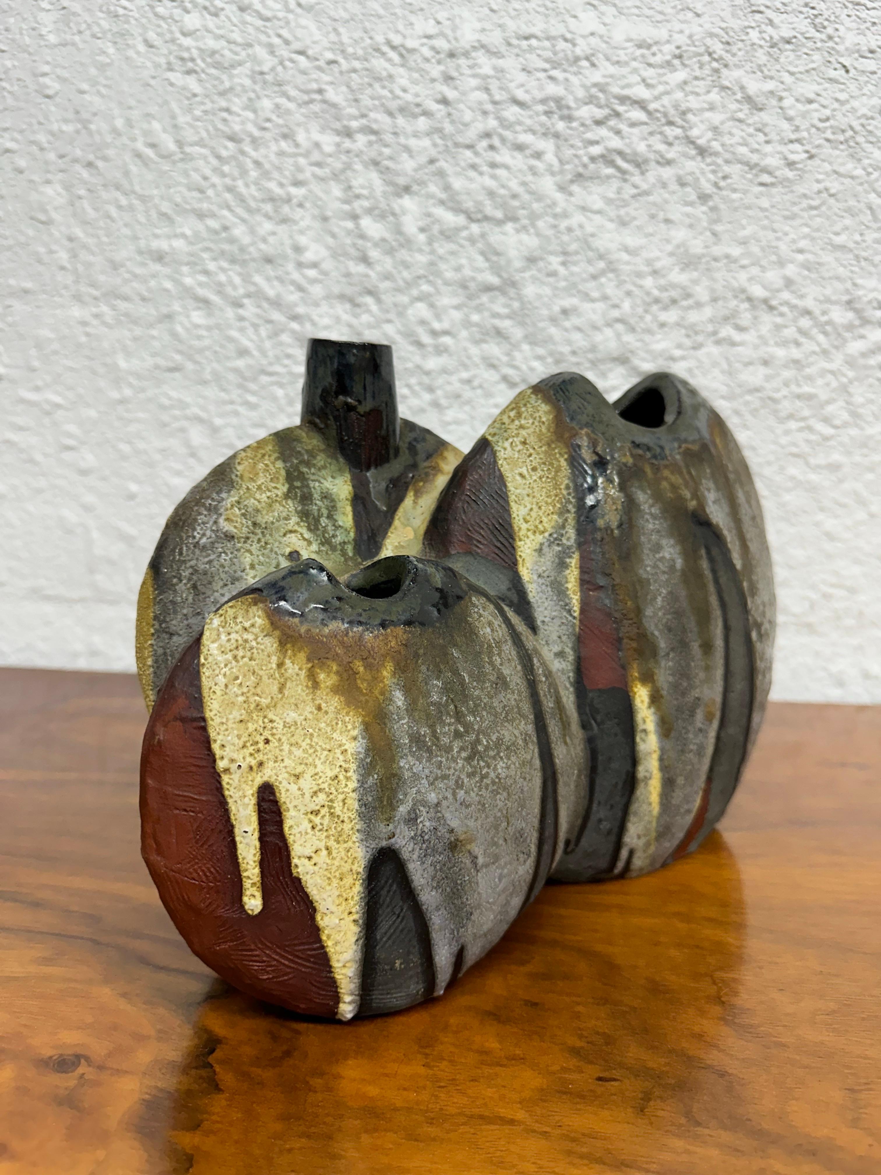 Hand-Crafted Helmut Schäffenacker German Brutalist Ceramic Vase circa 1970’s, model 502N