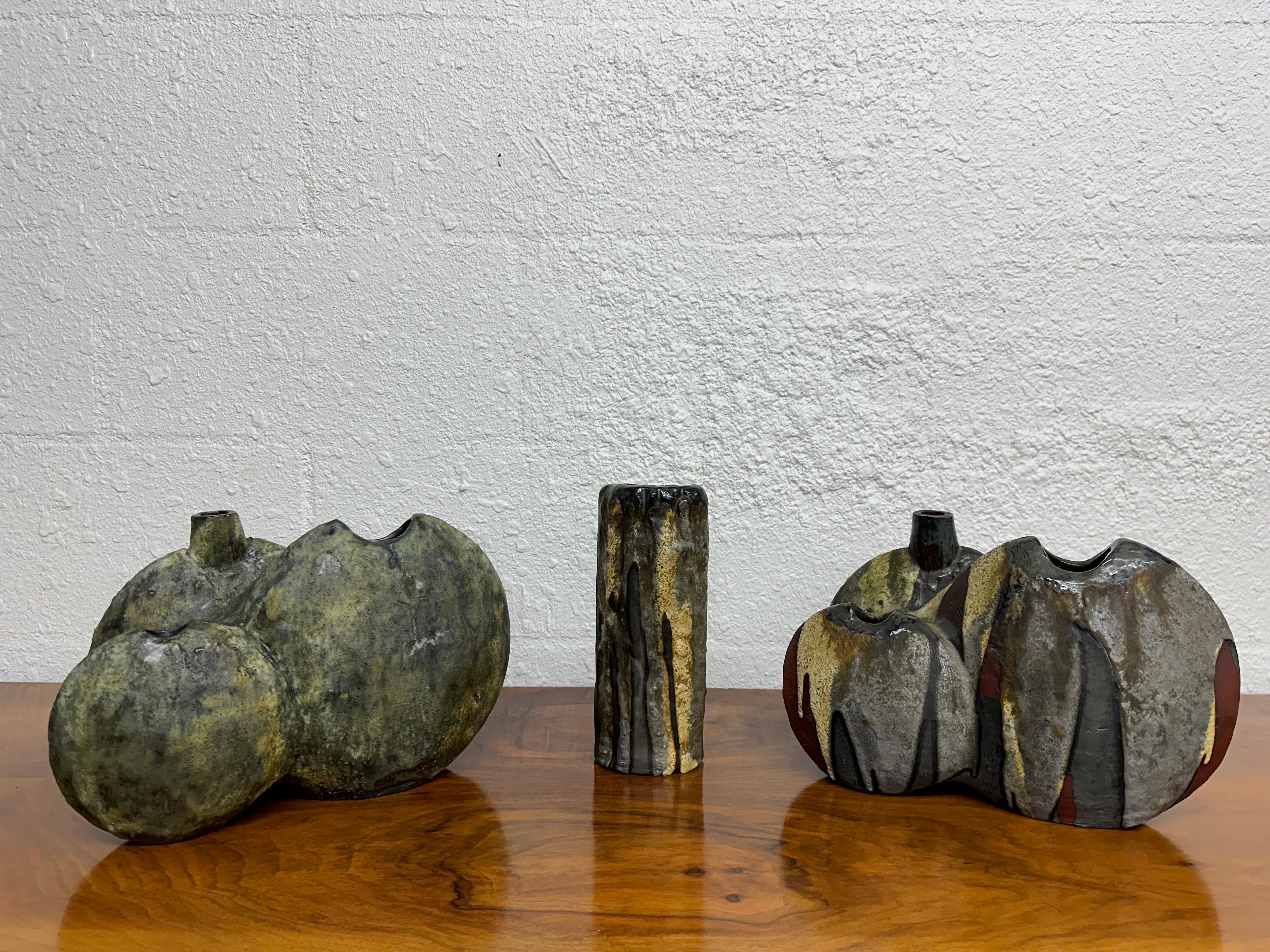 Helmut Schäffenacker German Brutalist Ceramic Vase circa 1970’s, model 502N 1