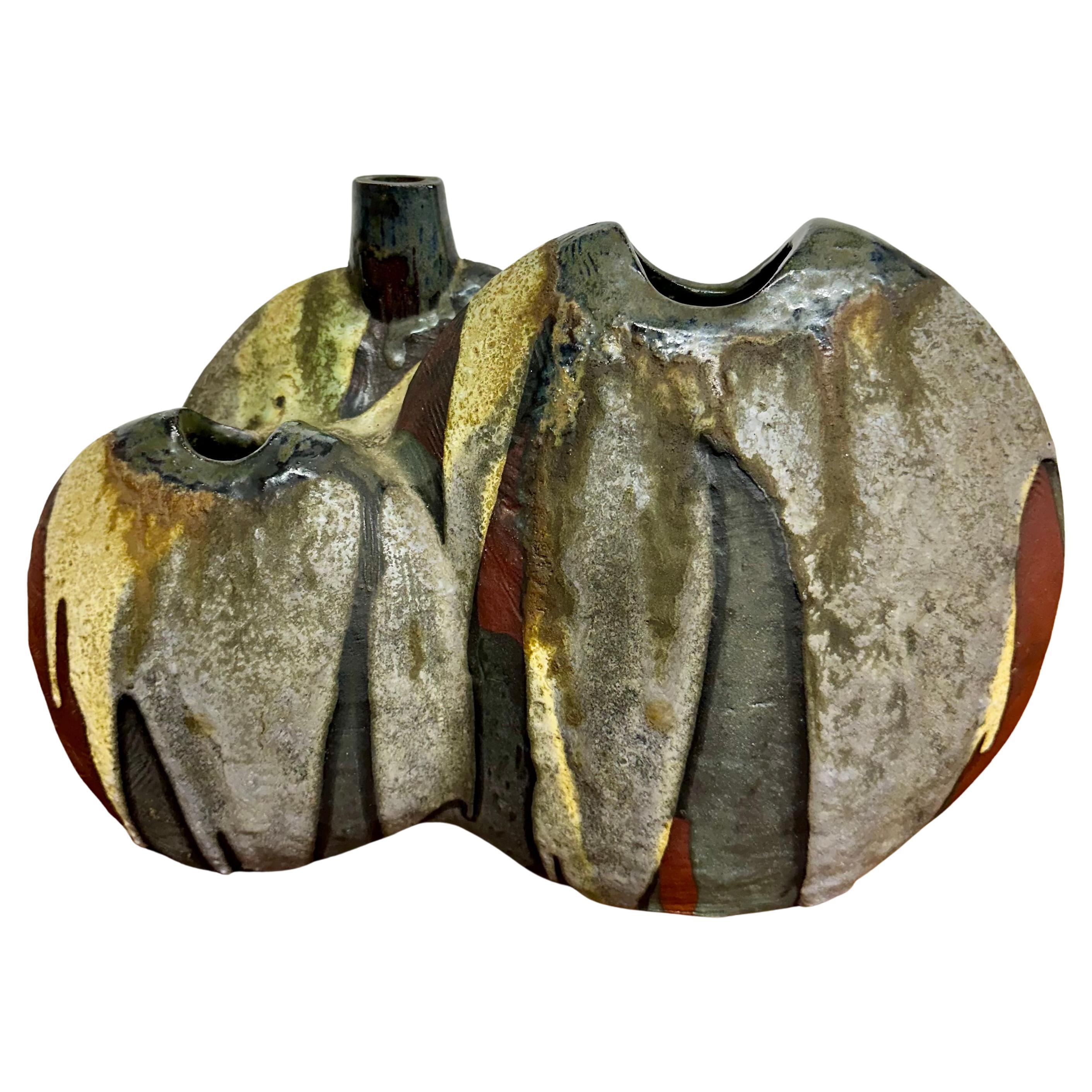 Helmut Schäffenacker German Brutalist Ceramic Vase circa 1970’s, model 502N
