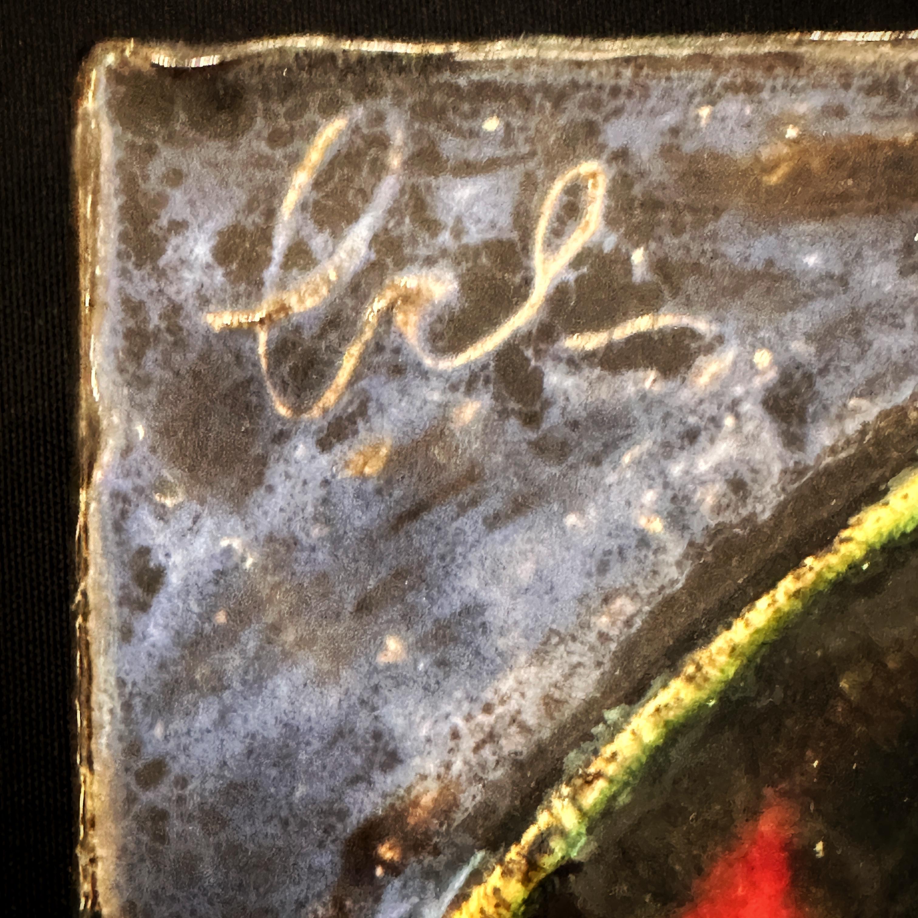 Helmut Schaffenacker Ulm, Alemania Placa abstracta de cerámica con forma de pez, ca. 50s Alemán en venta