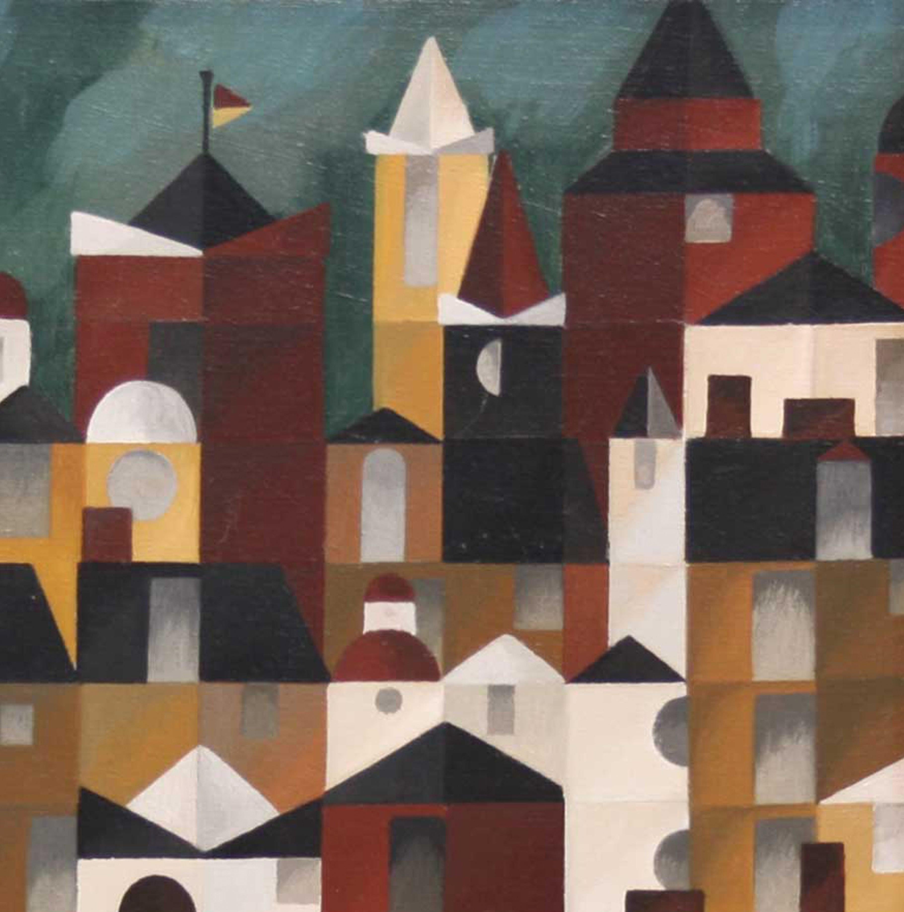 Dächer und Türme / Roofs and Towers / Dächer und Türme – Painting von Helmut Verch