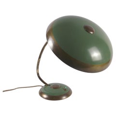 Helo Brass Table Lamp XL, Desk Lamp with Adjustable Shade, Germany, 1950s
