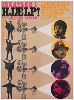 Help! 1965 Danish 1 Sheet Film Poster, The Beatles