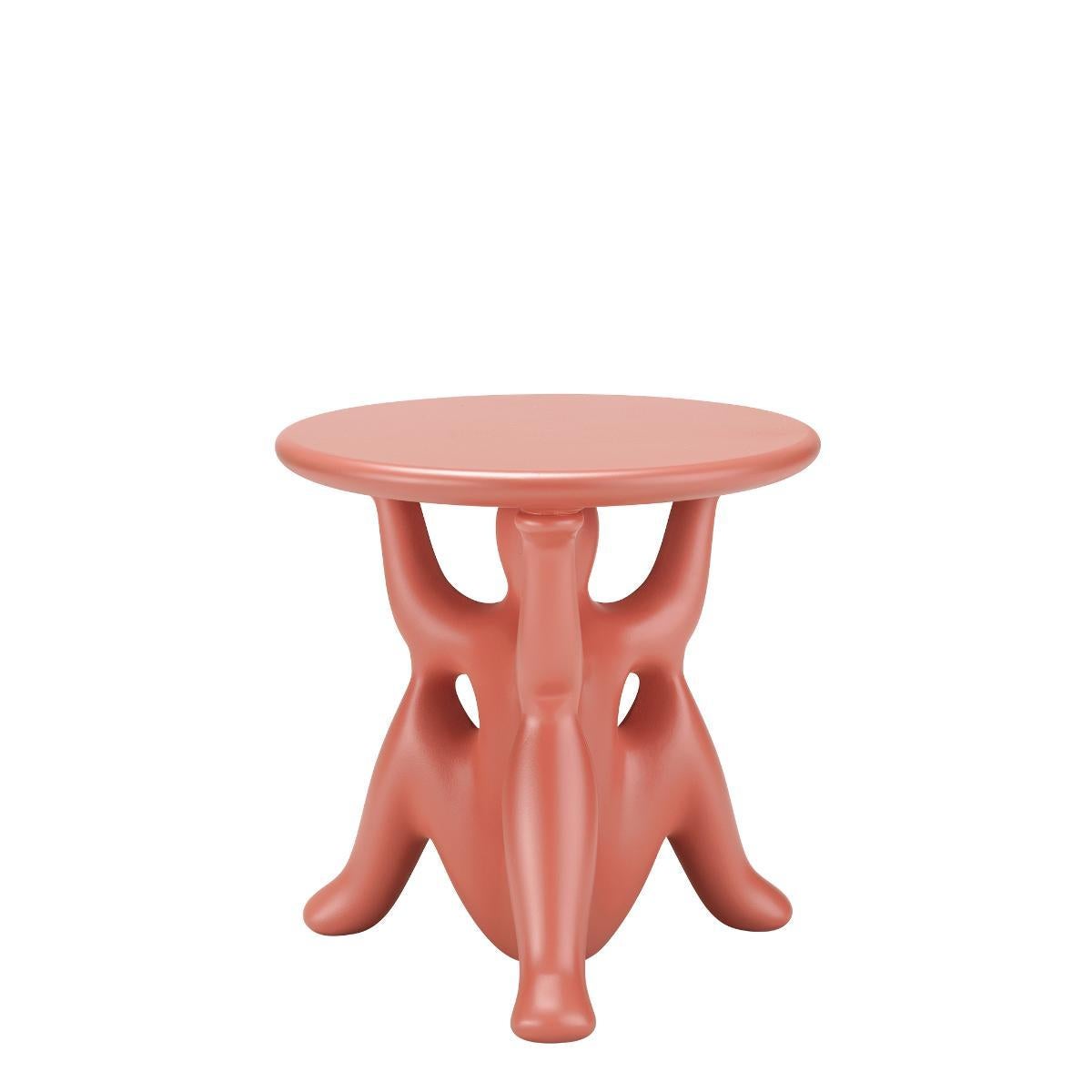 Italian Helpyourself Side Table in Terracotta Recyclable Polyethylene by Philippe Starck For Sale
