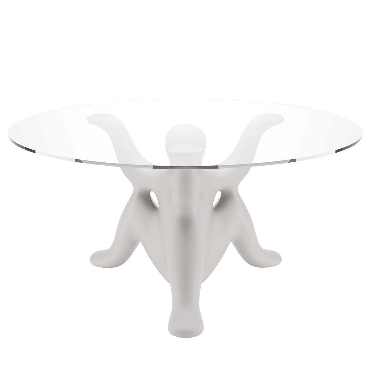 italien Table Help Yourself en verre et polyéthylène blanc de Philippe Starck en vente