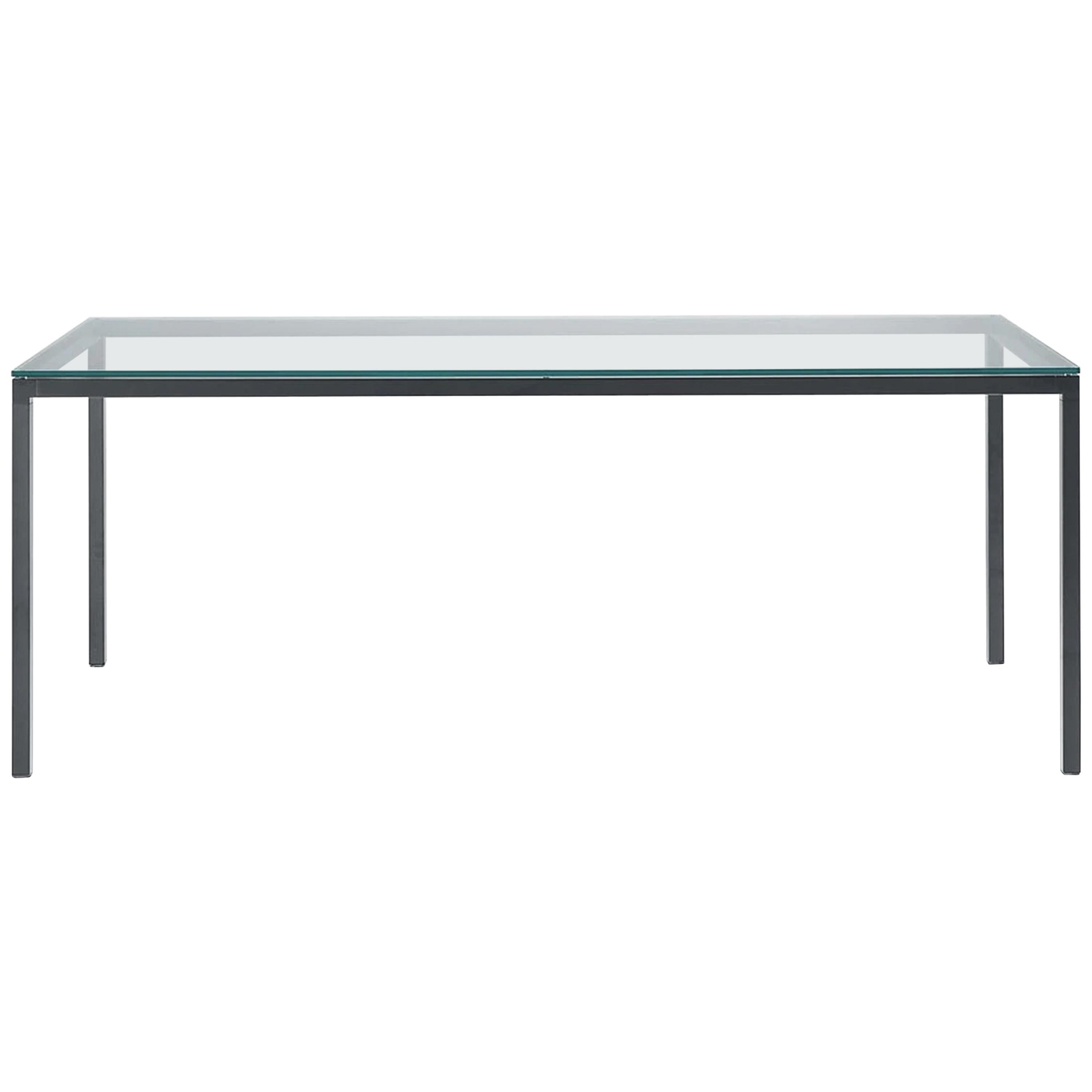 Customizable Desalto Helsinki 35 Home Glass Top Table by Caronni and Bonanomi For Sale