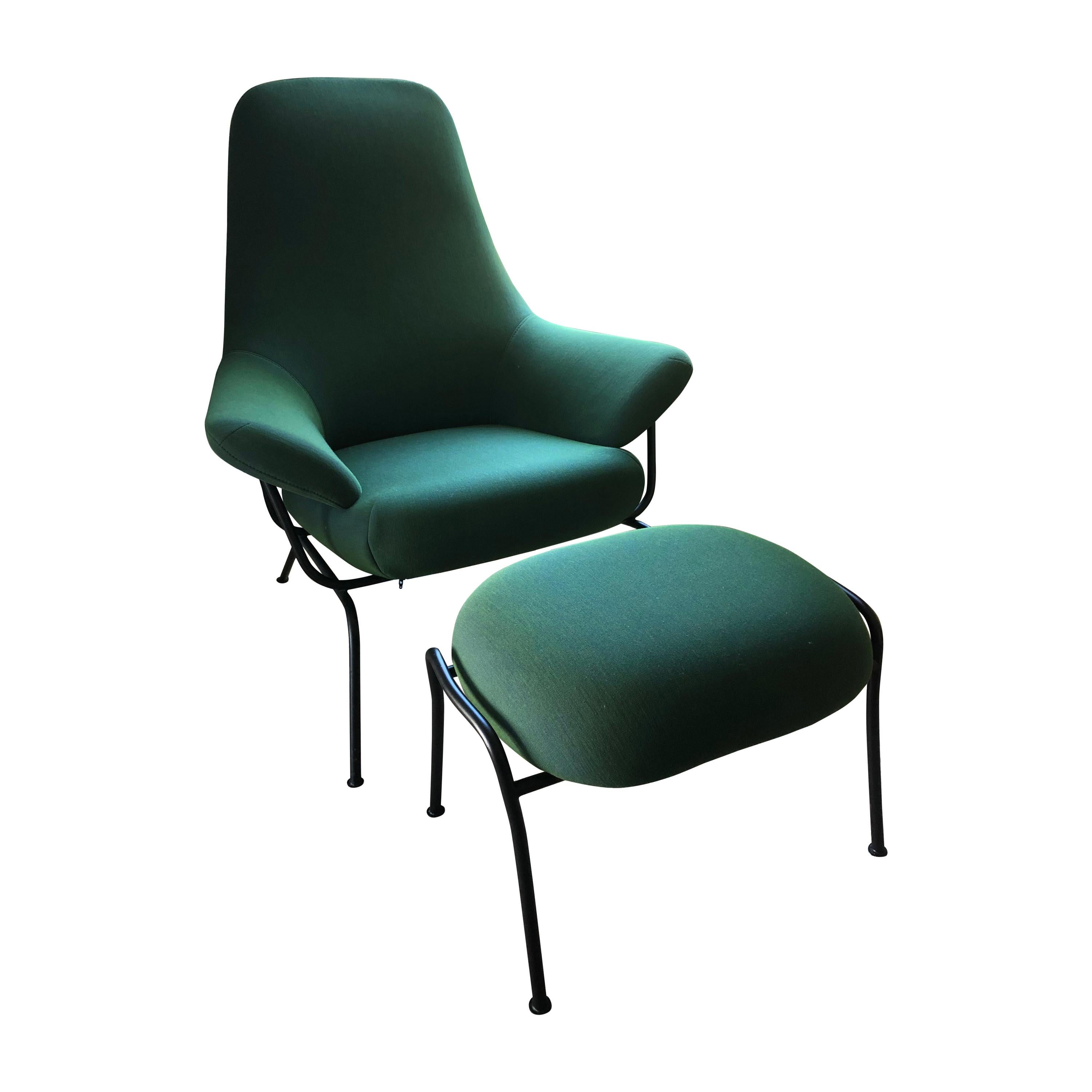 Hem Peacock Hai Chair with Ottoman, Designer Luca Nichetto
