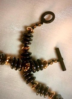 Hematite and gold necklace