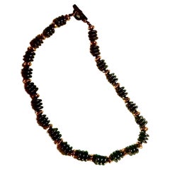 Hematite and gold necklace