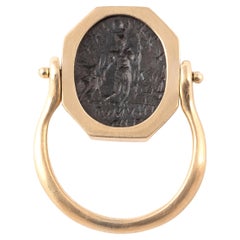 Gnostic Magical Intaglio Ring in Hematite from the 2nd-3rd Century AD.