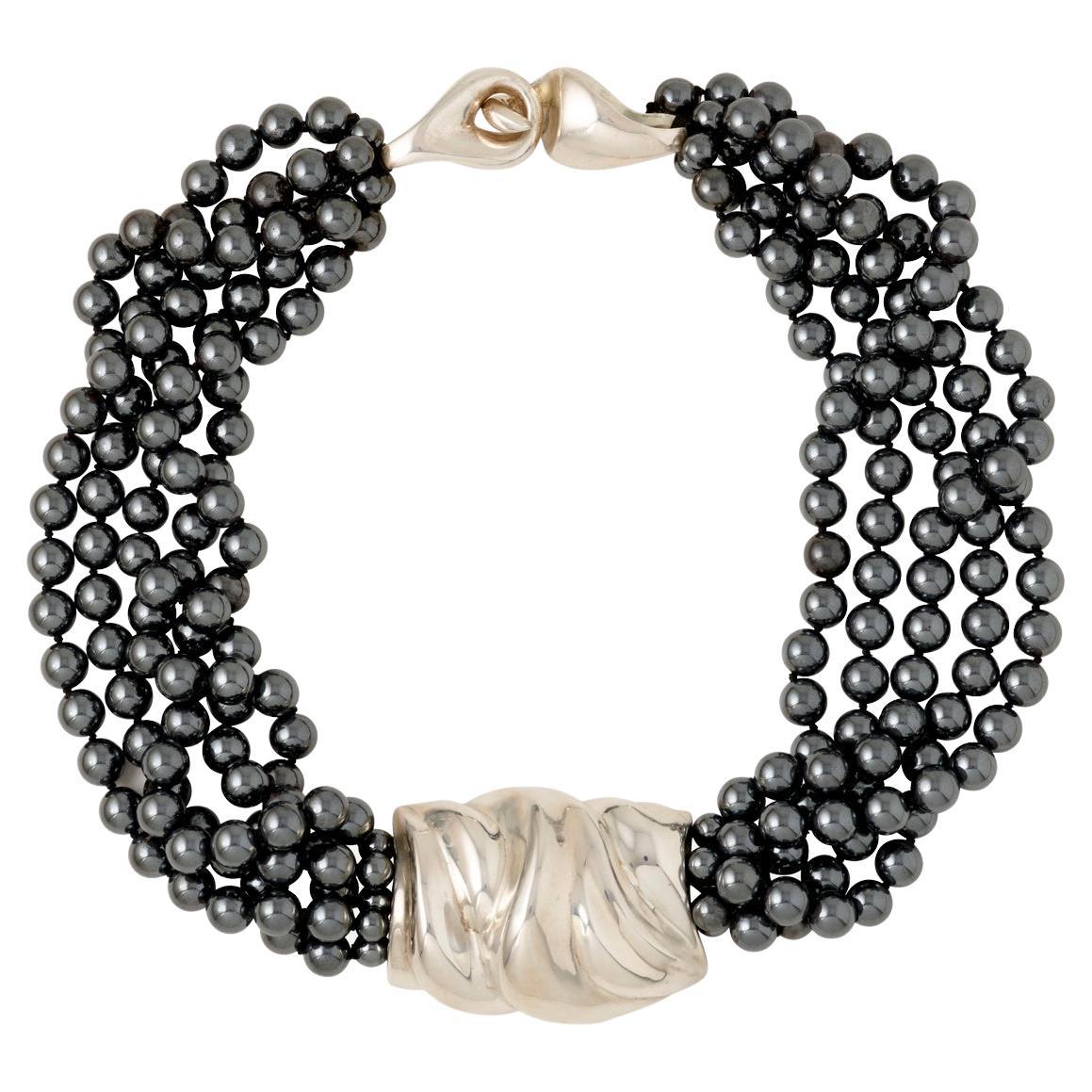 Collana in argento sterling con ematite di Patricia von Musulin in vendita