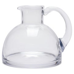 Pichet hémisphérique en cristal avec anse appliquée par Sèvres, C.C. 1970
