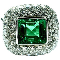 Hemmerle Gebrüder, Emerald and Diamond Ring