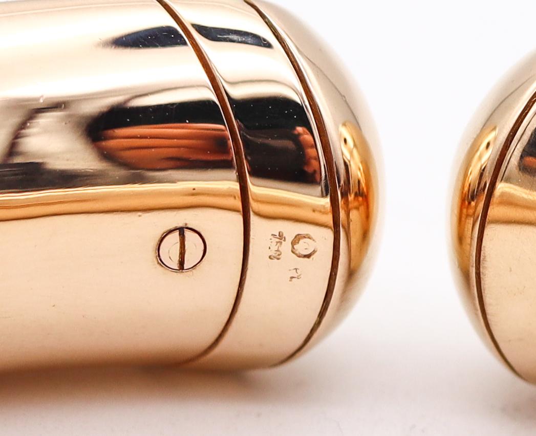 Geometrisches Minimalismus-Manschettenarmband aus 18 Karat Gold und Platin von Hemmerle München 4