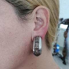 Boucles d'oreilles à clips Hemmerle Munich en or 18 carats et palladium avec 10,40 carats de poids total