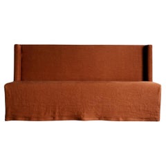 Gepolsterte Esszimmerbank aus Hanf und Leinen, CUSTOM MADE in Spanien