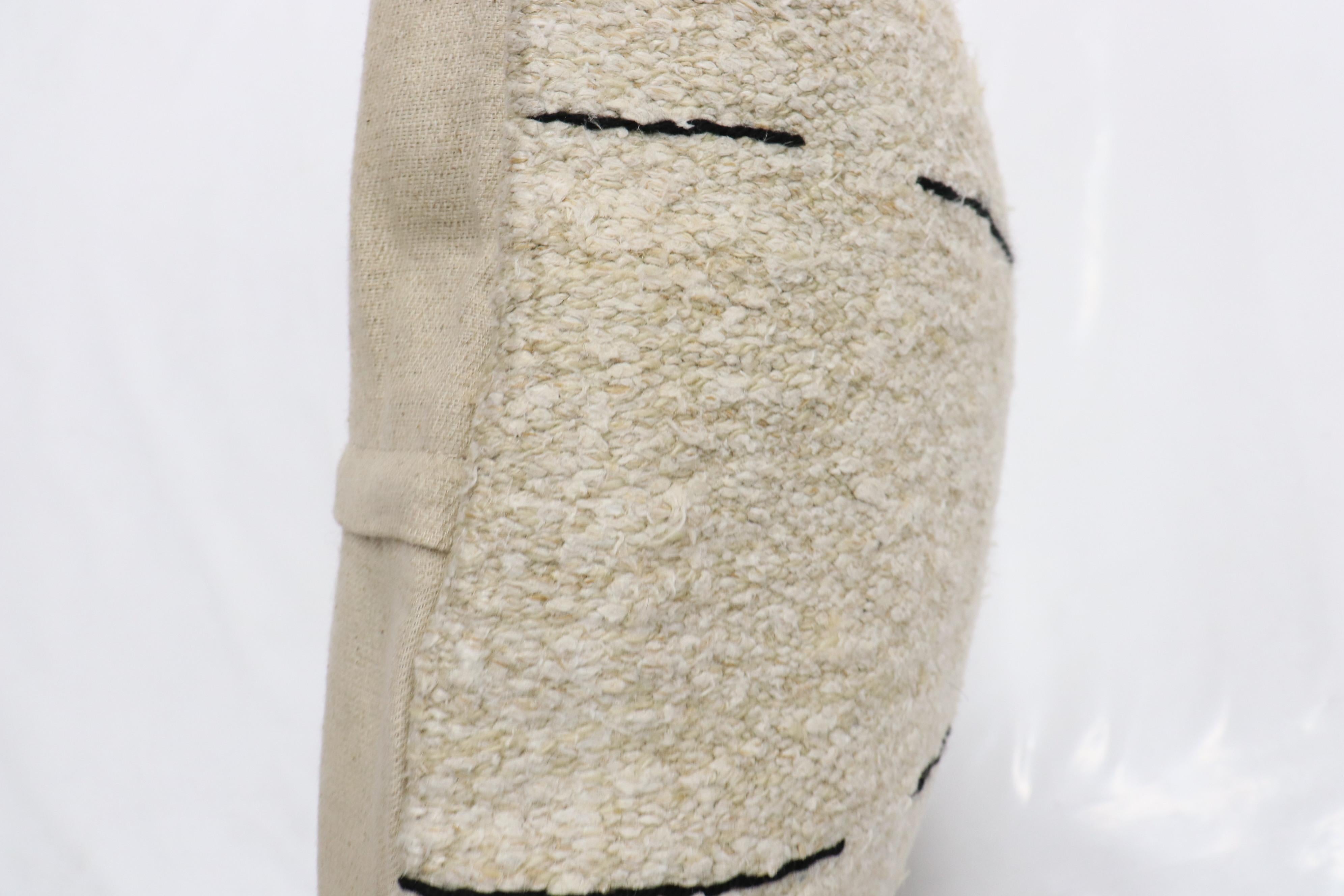 Almohada minimalista cuadrada grande de cáñamo Kilim turco Moderno en venta
