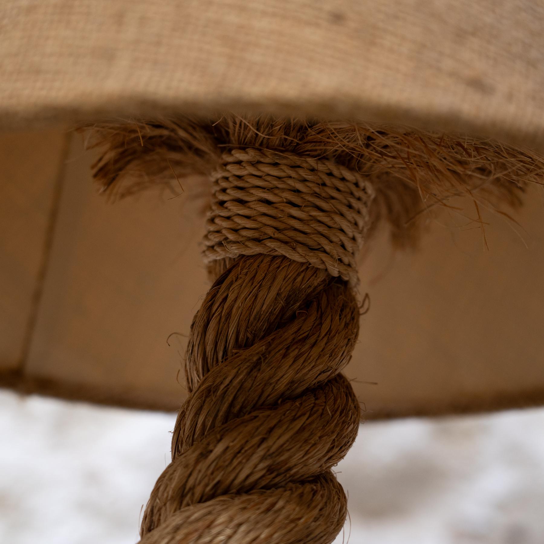 Hemp Rope Table Lamp in the Style of Audoux & Minet, Circa 1990 3