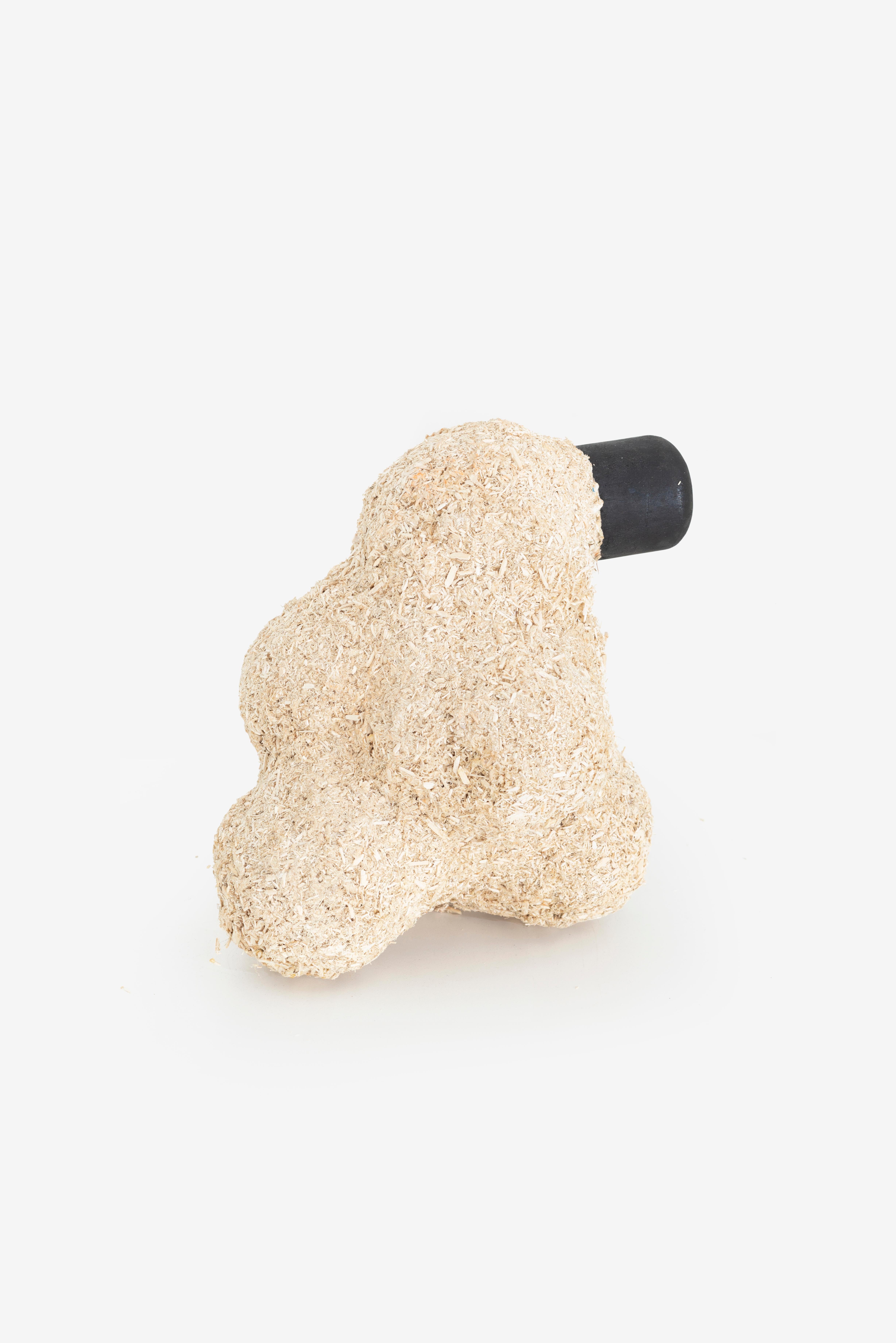 Questa scultura ricoperta di canapa è soffice e quasi animale 
come.  Si tratta di modi scultorei in cui l'artista si confronta con 
il dilemma della marijuana che un tempo mandava in galera le persone e ora
è il nuovo dot com.  