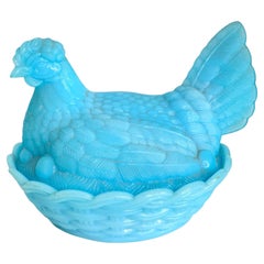 Hen on Nest Tureen Dish Box Portieux or S. Reich & Co, Antique