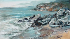 Mediterranean coast, Painting, Oil on Canvas