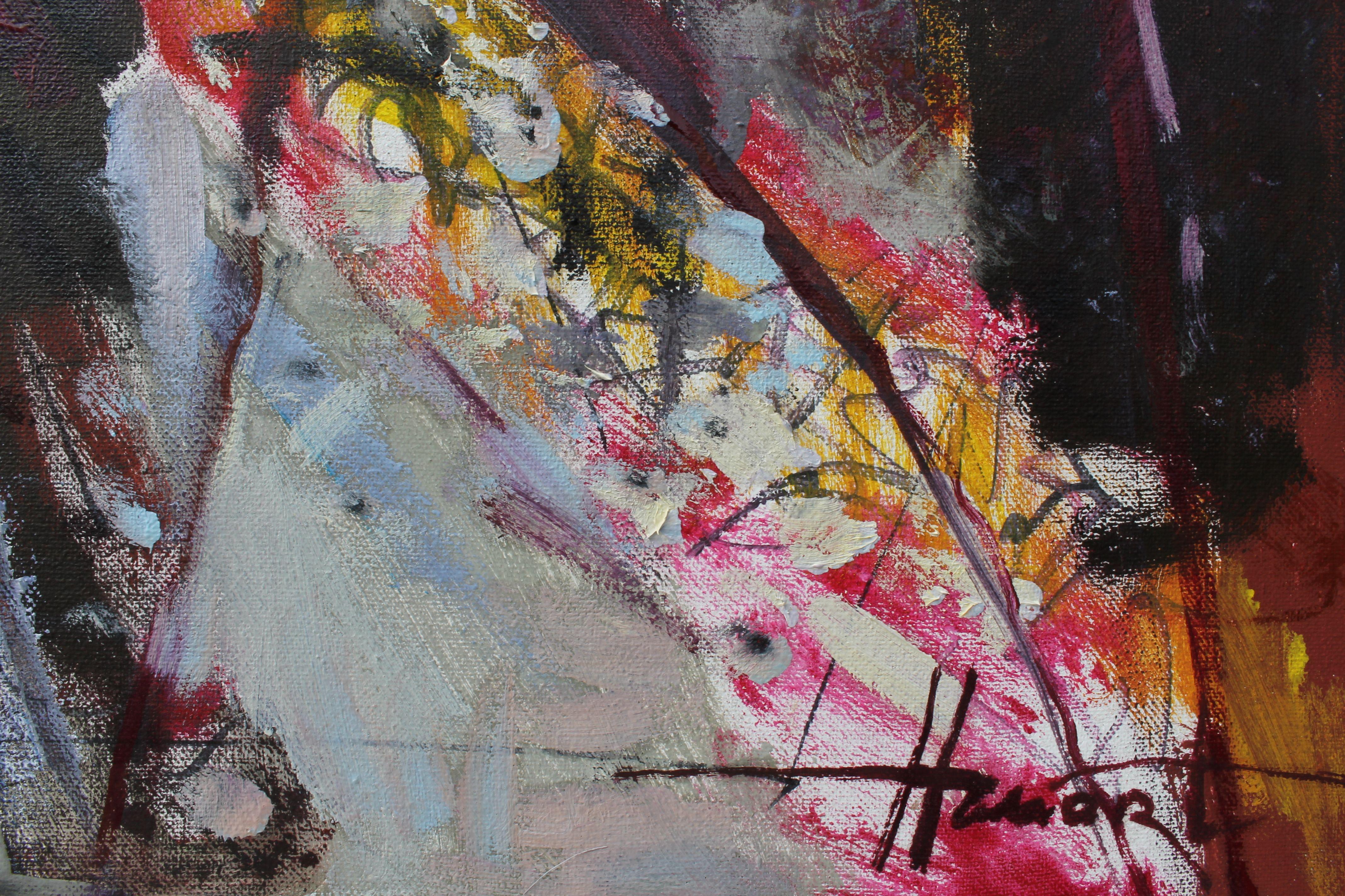 L'énergie du surf et l'ambiance de plaisir resteront longtemps dans nos cœurs.  Peinture à l'huile originale. Huile sur toile. Signé au recto et accompagné d'un certificat d'authenticité. Les côtés sont en couleur de peinture. La toile est tendue